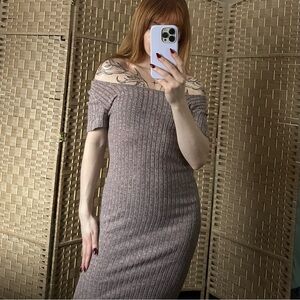 Knit Ribbed Midi Dress
